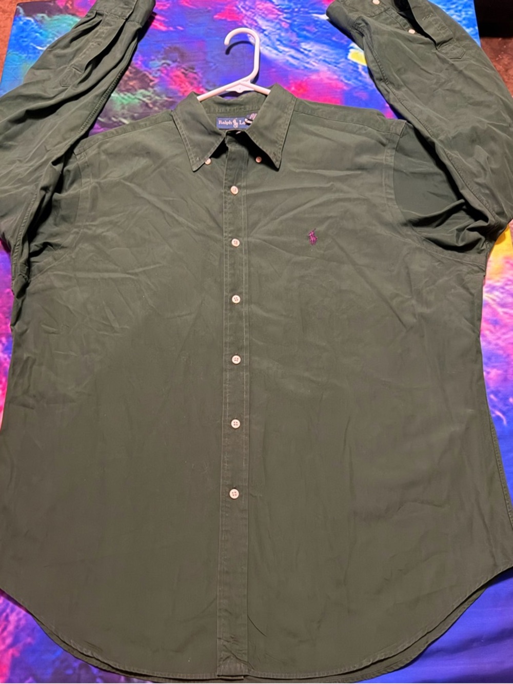 Polo by Ralph Lauren Olive  Army Green Long-Sleeve Button-Down Shirt